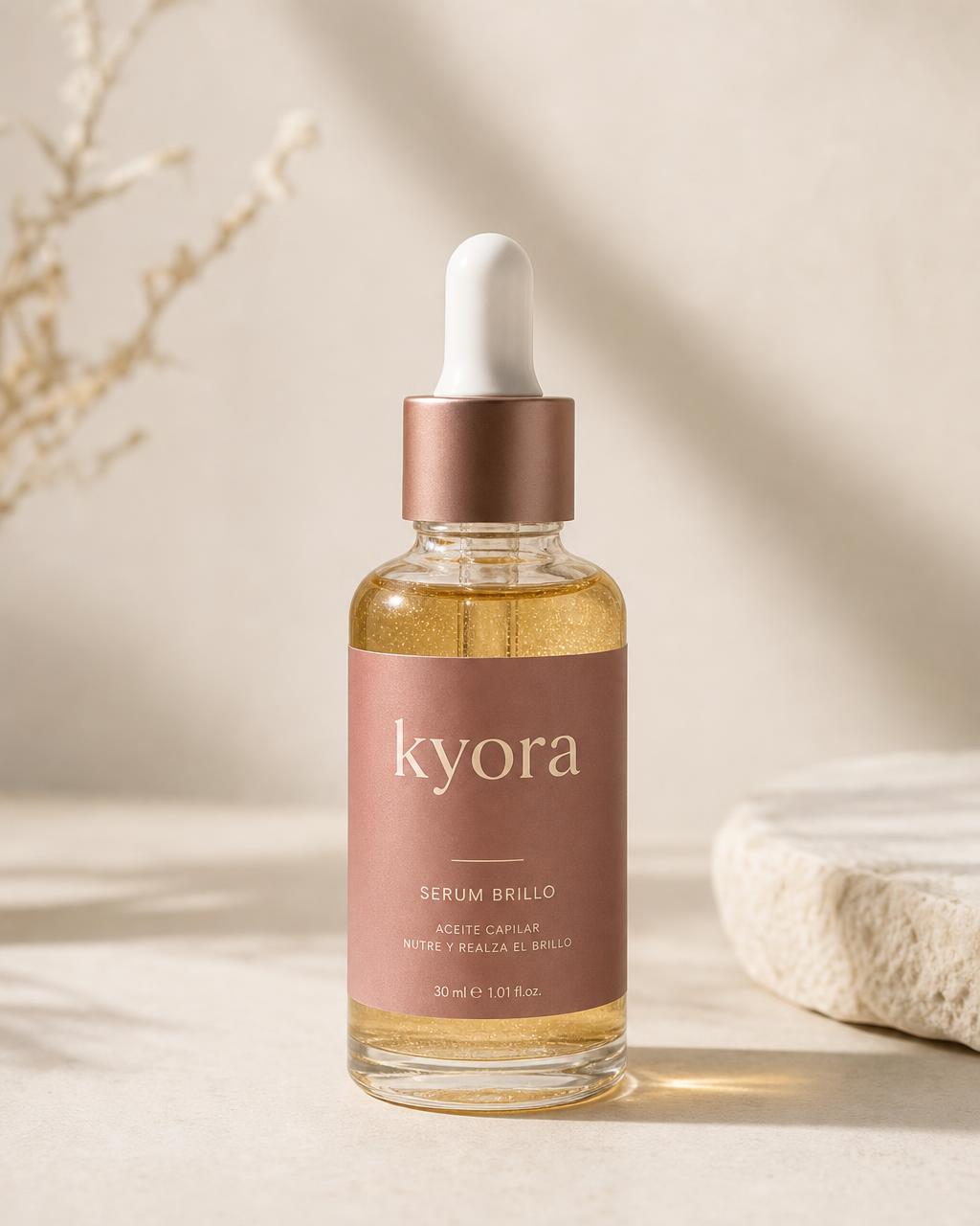 Frasco con gotero del Serum Brillo de Kyora
